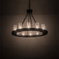 Meyda Lighting Loxley 36" 12-Light Timeless Bronze Chandelier With Clear Seeded Shade Glass