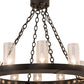 Meyda Lighting Loxley 36" 12-Light Timeless Bronze Chandelier With Clear Seeded Shade Glass