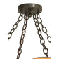 Meyda Lighting Loxley 36" 12-Light Timeless Bronze Chandelier With Honey Amber Shade Glass