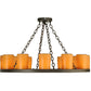 Meyda Lighting Loxley 36" 12-Light Timeless Bronze Chandelier With Honey Amber Shade Glass