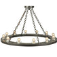 Meyda Lighting Loxley 36" 12-Light Timeless Bronze Chandelier With Honey Amber Shade Glass