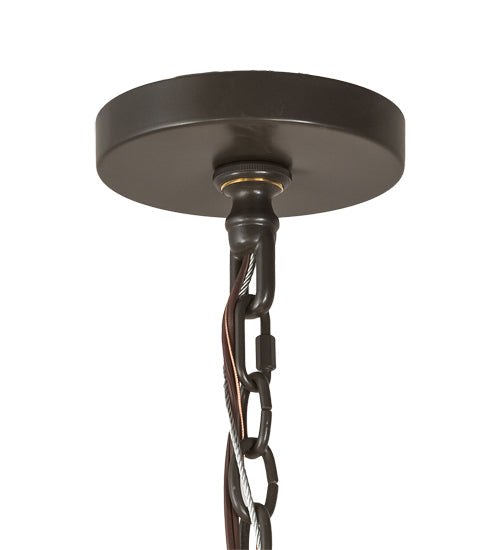Meyda Lighting Loxley 36" 12-Light Timeless Bronze Chandelier With Whitestone Idalight Shade