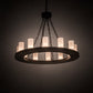 Meyda Lighting Loxley 36" 12-Light Timeless Bronze Chandelier With Whitestone Idalight Shade