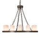 Meyda Lighting Loxley 36" 12-Light Timeless Bronze Chandelier With Whitestone Idalight Shade