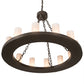 Meyda Lighting Loxley 36" 12-Light Timeless Bronze Chandelier With Whitestone Idalight Shade