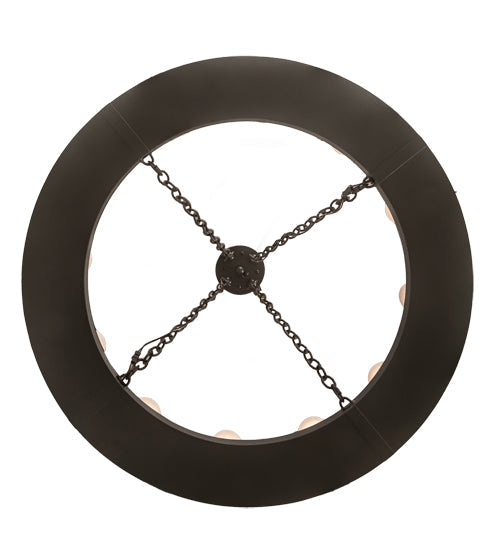 Meyda Lighting Loxley 36" 12-Light Timeless Bronze Chandelier With Whitestone Idalight Shade