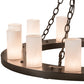 Meyda Lighting Loxley 36" 12-Light Timeless Bronze Chandelier With Whitestone Idalight Shade