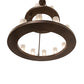 Meyda Lighting Loxley 36" 18-Light 2-Tier Mahogany Bronze Chandelier With Clear Frosted Acrylic Shade