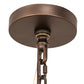 Meyda Lighting Loxley 36" 18-Light 2-Tier Mahogany Bronze Chandelier With Clear Frosted Acrylic Shade