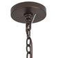 Meyda Lighting Loxley 36" 18-Light 2-Tier Mahogany Bronze Chandelier With Frosted Clear Shade Glass