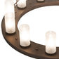 Meyda Lighting Loxley 36" 18-Light 2-Tier Mahogany Bronze Chandelier With Frosted Clear Shade Glass