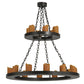 Meyda Lighting Loxley 36" 18-Light 2-Tier Timeless Bronze Chandelier With Amber Faux Candlelight