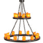Meyda Lighting Loxley 36" 18-Light 2-Tier Timeless Bronze Chandelier With Amber Faux Candlelight