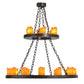 Meyda Lighting Loxley 36" 18-Light 2-Tier Timeless Bronze Chandelier With Amber Faux Candlelight