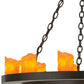 Meyda Lighting Loxley 36" 18-Light 2-Tier Timeless Bronze Chandelier With Amber Faux Candlelight