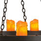 Meyda Lighting Loxley 36" 18-Light 2-Tier Timeless Bronze Chandelier With Amber Faux Candlelight