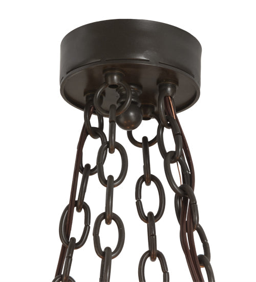 Meyda Lighting Loxley 36" 18-Light 2-Tier Timeless Bronze Chandelier With Amber Faux Candlelight