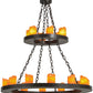 Meyda Lighting Loxley 36" 18-Light 2-Tier Timeless Bronze Chandelier With Amber Faux Candlelight