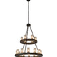 Meyda Lighting Loxley 36" 18-Light Timeless Bronze Chandelier With Clear Seeded Shade Glass