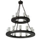 Meyda Lighting Loxley 36" 18-Light Timeless Bronze Chandelier With Clear Seeded Shade Glass