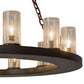 Meyda Lighting Loxley 36" 18-Light Timeless Bronze Chandelier With Clear Seeded Shade Glass