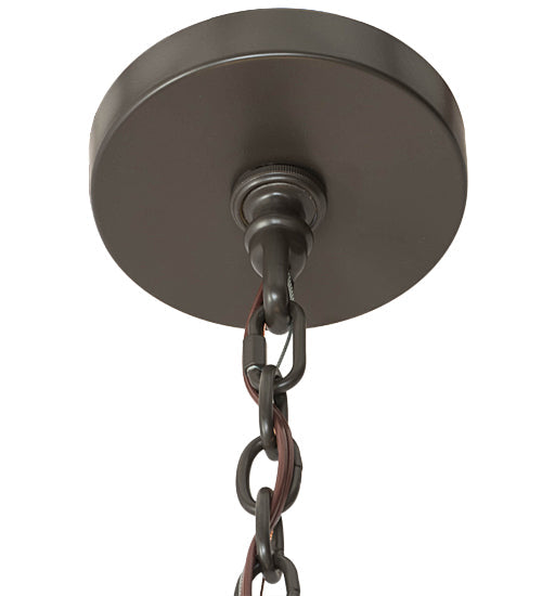 Meyda Lighting Loxley 36" 18-Light Timeless Bronze Chandelier With Clear Seeded Shade Glass