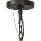 Meyda Lighting Loxley 36" 8-Light Timeless Bronze Chandelier With Frosted Clear Shade Glass