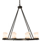Meyda Lighting Loxley 36" 8-Light Timeless Bronze Chandelier With Frosted Clear Shade Glass