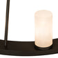 Meyda Lighting Loxley 36" 8-Light Timeless Bronze Chandelier With Frosted Clear Shade Glass