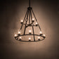 Meyda Lighting Loxley 38" 12-Light Oil Rubbed Bronze Hugo Chandelier With Clear Seeded Shade Glass