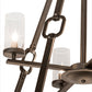 Meyda Lighting Loxley 38" 12-Light Oil Rubbed Bronze Hugo Chandelier With Clear Seeded Shade Glass