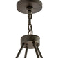 Meyda Lighting Loxley 38" 8-Light Chestnut Chandelier With Ivory & Light Green Jadestone Cylindres Shade