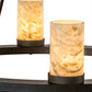 Meyda Lighting Loxley 38" 8-Light Chestnut Chandelier With Ivory & Light Green Jadestone Cylindres Shade