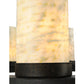 Meyda Lighting Loxley 38" 8-Light Chestnut Chandelier With White and Light Green Jadestone Shade