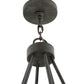 Meyda Lighting Loxley 38" 8-Light Chestnut Chandelier With White and Light Green Jadestone Shade