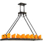Meyda Lighting Loxley 39" 18-Light Antique Black Chandelier With Amber Faux Candlelight