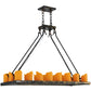 Meyda Lighting Loxley 39" 18-Light Antique Black Chandelier With Amber Faux Candlelight