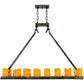 Meyda Lighting Loxley 39" 18-Light Antique Black Chandelier With Amber Faux Candlelight