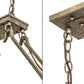 Meyda Lighting Loxley 39" 18-Light Vintage Moss Patina Island Chandelier With Desert Sand Shade Glass