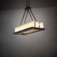 Meyda Lighting Loxley 40" 18-Light Timeless Bronze Island Chandelier With Creme Carrare Cylindres Shade