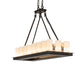 Meyda Lighting Loxley 40" 18-Light Timeless Bronze Island Chandelier With Creme Carrare Cylindres Shade