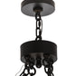 Meyda Lighting Loxley 42" 12-Light Black Chandelier With Amber Cylindres Shade Glass