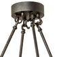 Meyda Lighting Loxley 42" 12-Light Coffee Bean Chandelier With Silver Mica Shade Glass