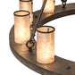 Meyda Lighting Loxley 42" 12-Light Coffee Bean Chandelier With Silver Mica Shade Glass