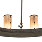 Meyda Lighting Loxley 42" 12-Light Coffee Bean Chandelier With Silver Mica Shade Glass