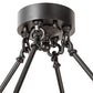 Meyda Lighting Loxley 42" 12-Light Solar Black Semi-flush Mount Light With Clear Seeded Shade Glass