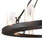 Meyda Lighting Loxley 42" 12-Light Solar Black Semi-flush Mount Light With Clear Seeded Shade Glass