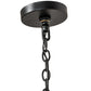 Meyda Lighting Loxley 42" 12-Light Textured Black Chandelier With Clear Seeded Shade Glass