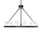 Meyda Lighting Loxley 42" 12-Light Textured Black Chandelier With Clear Seeded Shade Glass