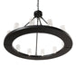 Meyda Lighting Loxley 42" 12-Light Textured Black Chandelier With Clear Seeded Shade Glass